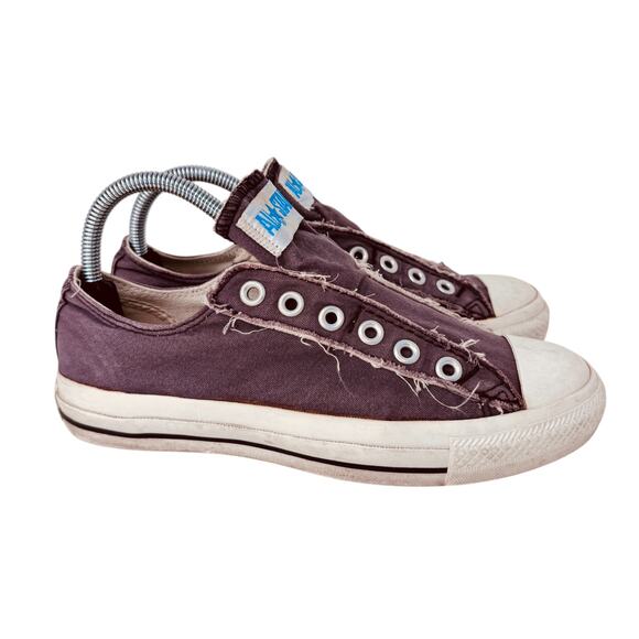 Converse All Star No Lace Low‎ Top Sneakers Unisex Size M5/W7 Brown Round Toe - Picture 1 of 10